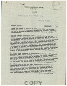 1946 Correspondence Regarding Social Security Coverage for Bulk Oil Representatives, 1945-12-01