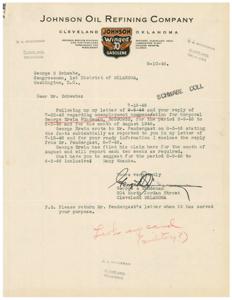 Correspondence Regarding Unemployment Compensation for Corporal George Erwin Mandelman, 1946-02-09