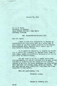 1946 Correspondence Regarding the Wagner-Murray-Dingell Bill, 1946-01-21