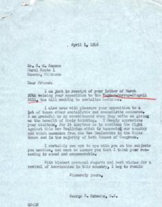 Correspondence on the Opposition to the Wagner-Murray-Dingell Bill and Socialistic Measures in 1946, 1946-03-28