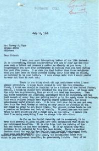 Correspondence on Social Security and Old Age Assistance between George B. Schwabe and Harvey G. Hays, 1946, 1946-07-12