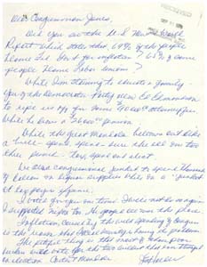 Letter from Mr. J. E. Holder to Congressman James R. Jones, September 21, 1976