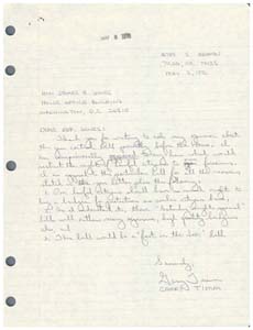 Letter from Mr. Garry Timm to Congressman James R. Jones regarding gun control, May 2, 1976