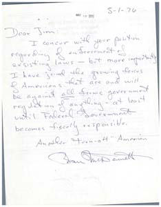 Letter from Mr. Barr McDermott to Congressman James R. Jones regarding gun control, May 1, 1976