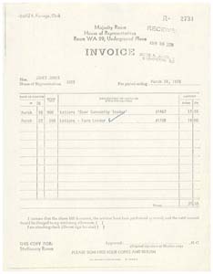 Mass Mail from Congressman James R. Jones to Communitiy and Farm Leaders, March 10, 1976 - March 24, 1976