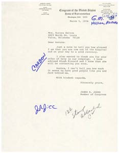 Letter from Congressman James R. Jones to Mrs. Aurora Helton, March 5, 1976 