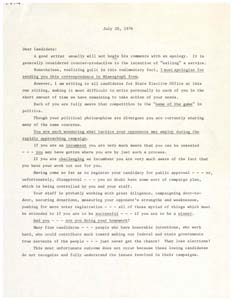 Advertising letter from Mr. Richard D. Crosley to Congressman James R. Jones , 1976-07-20