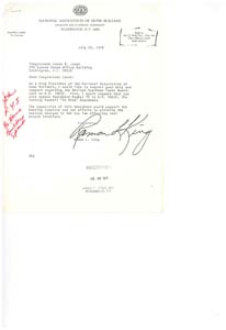 Letter from Mr. Ramon L. King to Congressman James R. Jones and Memorandum regarding H.R. 10612, 1976-07-20 - 1976-07-27