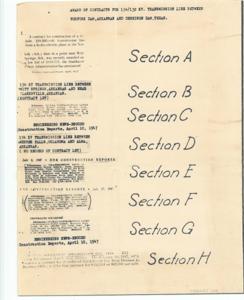 ["Create a concise and logical summary: This is a topographical map of Shreveport, Louisiana, produced by Southwestern Gas and Electric Company, featuring sections A through H with a separate legend. Dimensions: not specified."]