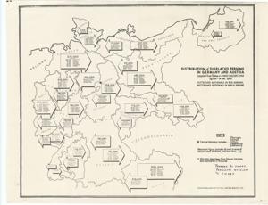 ["Population Map: This map, created by the Operational Analysis Section of the D.P.R. & W. Branch, G.5, includes an annotation indicating it was prepared by UNRRA personnel attached to SHAEF, covering the period from November 29 to December 14.  Dimensions: Not specified."]