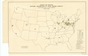 ["Create a concise and logical summary using the title from the TITLE column and the text in the summary. This coverage map, produced by the Texas Iron, Steel and Coke Company in Dallas, Texas, illustrates the mileage distances from Daingerfield, Texas to Birmingham, Chicago, and Pittsburgh. Dimensions: Not provided."]