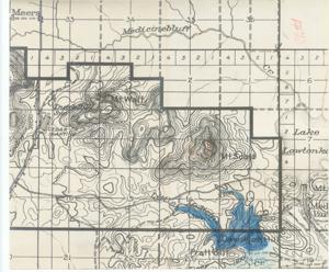["Create a concise and logical summary using the title Topographical Map and the text in the summary: This topographical map includes annotations Plotted and 400' located in the upper right corner. Dimensions: 400'."]