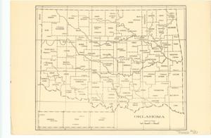 ["This map features the county seats for each county in Oklahoma. Dimensions: 8 x 12."]