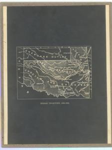 ["Historical map depicting the outline of Native American land and including townships. Dimensions: 10 5/8 x 8 3/8."]