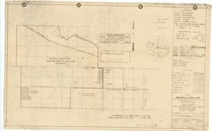 ["Site Plan by the War Department, Construction Division: This plan illustrates county lines, various acreages (sold, owned, leased), city lines, waterlines, and reservation lines. Dimensions: 16 1/2 x 22 1/4."]