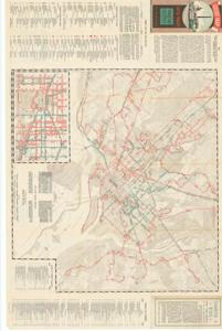 ["Transit map: A comprehensive guide to the streetcar and bus lines in Washington, D.C., featuring detailed bus routes and fares. Dimensions: 26 x 37."]