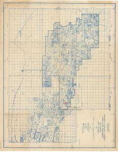 ["CAC_CC_053_4_0000_1_61: This blueprint from the U.S. Department of Agriculture, Forest Service, illustrates proposed highway and electrical lines, along with a 7 3/8 x 9 1/2 photograph of Mount Scott showing the proposed highway. Dimensions: 21 1/2 x 27 1/4"]