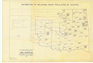 ["Create a concise and logical summary using the title from the TITLE column and the text in the summary. This is a population map produced by the Department of the Interior, Office of Indian Affairs, and it is one in a series of three maps. Dimensions: 18 1/4 x 26 1/4."]