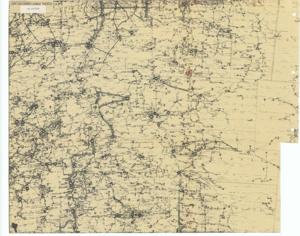 ["Create a concise and logical summary using the title from the TITLE column and the text in the summary: This is a coverage map by the Federal Power Commission, serving as Exhibit H in the Prospectus: U.S. Navy Hospital at Ponca City, Oklahoma. It was removed from the Elmer Thomas Collection's Outsized Materials in the Ponca City (1943) Projects Files. Dimensions: 17 1/8 x 21 1/2."]