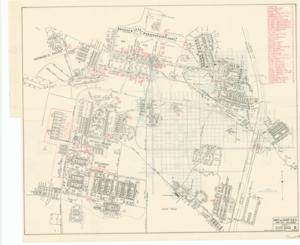 ["Create a concise and logical summary using the title from the TITLE column and the text in the summary.  Title: Site Plan by FAS Reproduction Plant   Summary: This site plan, produced by FAS Reproduction Plant, includes the acronym U.S.P.&D.O. (possibly referring to the United States Planning and Design Office), which is written and traced twice on the west side.  Dimensions of the map: Not specified."]