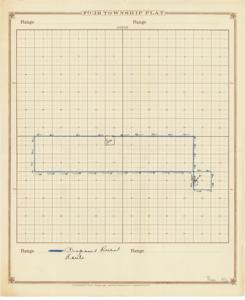 ["Create a concise and logical summary using the title CAC_CC_053_4_0000_1_143 and the text: Three hand-drawn maps and a handwritten note depicting the reasoning behind the plan, separated from Outsized Resource, PO (n.d.).  Dimensions: Not specified."]