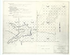 ["CAC_CC_053_4_0000_1_76: This summary covers two hydrologic maps created by the Bureau of Reclamation, Department of the Interior, illustrating dam features, reservoir features, irrigation works, project area, and arable land at the Hardesty Reservoir site. Dimensions: 20 1/8 x 25 1/2 and 13 1/2 x 16 1/2."]