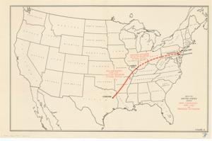 Map of the United States Showing War Emergency Pipe Line and Proposed Extension, 1928-01-01 - 1944-12-31