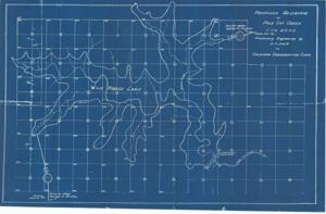 ["The blueprint for the Proposed Reservoir on Pole Cat Creek, created by E. A Smith for the Oklahoma Conservation Commission, measures 22 x 14."]