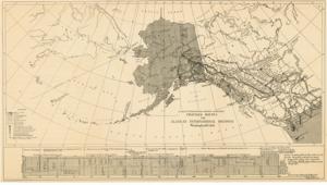["This map, titled Maps: Proposed Routes for Alaskan International Highway, is a black and white depiction from the Alaskan International Highway Commission. Dimensions: 21 x 12."]