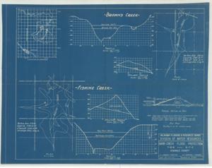 ["This blueprint, titled Garr Creek Flood Protection, Seminole County, from the Division of Water Resources, Oklahoma Planning and Resources Board, illustrates Fishing Creek and Brown's Creek, along with a typical dam section plan. Dimensions: 17 x 22."]