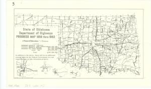State of Oklahoma Department of Highways Progress Map 1959 thru 1962, 1961-07-01