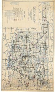 Map Showing Condition of Improvement of the State Highway System, 1945-06-06
