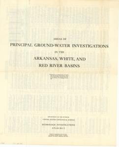 Areas of Principal Ground-Water Investigation in the Arkansas, White, and Red River Basins, 1953-01-01 - 1953-12-31