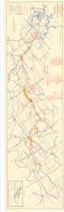 ["The document represents a plan map indicates elements of Basin Plan, present development, plan of improvement, and other projects considered. Plan (color, map); 10 1/2 x 36 5/8 inches; 480-514-367."]