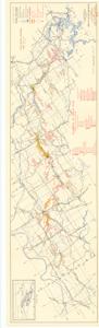 ["The document represents a plan map indicates elements of Basin Plan, present development, plan of improvement, and other projects considered. Plan (color, map); 10 1/2 x 36 9/16 inches; 480-514-367."]