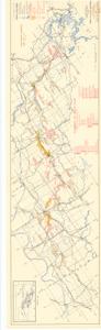 ["The document represents a plan map indicates elements of Basin Plan, present development, plan of improvement, and other projects considered. Plan (color, map); 10 1/2 x 36 1/4 inches; 480-514-367."]