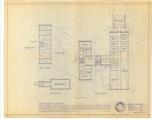 ["The document represents a plan preliminary plans for building at the University of Oklahoma's Research Park in Norman, Oklahoma. Floor plan; 18 1/2 x 23 1/2 inches; Scale 1/16: 1'."]