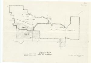 ["The document represents a map fly 1956 Proposed Land Acquisition. Indicated on the map is the Wichita Mountains Wild Life Refuge, the United States Military Reservation, Lawton, Area 2, and Area 3. Land use map; 14 1/4 x 20 1/4 inches; Acreage for Areas 2 and 3 are inscribed on map."]