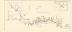 ["The document represents a map item consists of a smaller regional map and predominantly of a land use map for the Foss-Fort Cobb Reservoirs Operating area in the Washita River Sub-Basin, Oklahoma. Land use map; 10 1/2 x 23 1/2 inches; Inscribed (bottom, left corner): DWG.-480-514-381."]