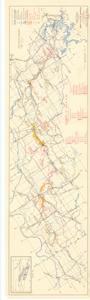 ["The document represents a plan map indicates elements of Basin Plan, present development, plan of improvement, and other projects considered. Plan (color, map); 10 1/2 x 37 3/16 inches; 480-514-367."]