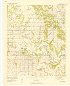 ["The document represents a map item is a topographic map of the Fort Cobb Quadrangle in Caddo County, Oklahoma. The map depicts the topography around Fort Cobb, Oklahoma (N3500-W9815/15) in 1951. Survey for quadrangle conducted in 1950-1951. Map features roadways, railroads, waterways, cities, towns, and natural features. Cobb Creek is emphasized with its labels underlined. Topographic map (polyconic projection; color); 21 x 17 inches; Inscribed (top, left corner): 15 Minute Series (Topographic)."]