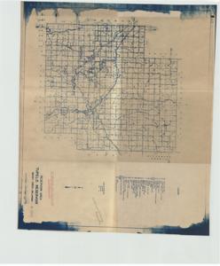 ["The document represents a map item is a map of the Boggy Creek, Oklahoma vicinity with a focus on the Tupelo Reservoir and Dam Site. Map features various symbols for dwellings, businesses, institutions, industry, and utility stations. Topographic map (watershed map; positive blue print); 17 7/8 x 21 1/4 inches; Stamped (bottom, right corner): Not Released for Publication or Reproduction; Inscribed (right side; pencil): Archives-U S Army Engineers."]