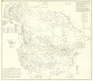 ["The document represents a diagram 1950 distribution of descendants of the aboriginal population of Alaska, Canada, and the United States. The data for the United States were compiled by Samuel Stanley and Robert K. Thomas in 1956, for correction. In 1957, Bruce MacLachlan asses the data for Canada, and Stanley for Alaska. The composite map was then made by MacLachlan and Myron Rosenberg; and finally revised and corrected by Stanley. This edition of the map was published in preparation for the American Indian Charter Convention at the University of Chicago on June 13-20, 1961. Historical map (national); 25 1/4 x 29 1/4 inches; Stamped (top, right corner): Arrow, Inc.; Inscribed (verso; pen): Ind. Off O-1; Map showing location of Indians; Inscribed (verso; pen): Ind Aff O-1."]