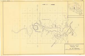 ["The document represents a map item is a map of the watershed around the Mountain Fork River in Oklahoma which is located with the Little River Watershed. Map includes a vicinity map of the Little River Watershed. Watershed map (diazotype, blue); 21 3/4 x 33 11/16 inches; Annotations (red, marker) splitting up Section 36, T4S, R25E; Inscribed (bottom, right corner): Sheet No. 1; In 1 Sheet; Inscribed (bottom, right corner; pencil): Incl."]