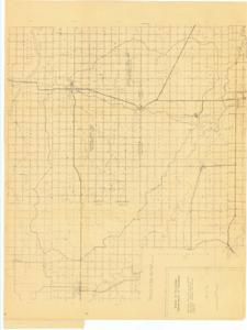 ["The document represents a map item is a topographic map of Kingfisher, Canadian, and Blaine Counties in Oklahoma featuring the drainage boundaries for Kingfisher and Uncle John's Creeks. Map depicts roads, highways, waterways, railways, buildings, city/town centers, and federal land. Topographic map (diazotype, blackline print); 33 x 45 1/2 inches."]