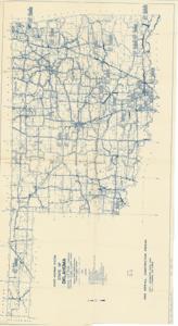 ["The document represents a map item is a topographic map of the State of Oklahoma and depicts the state's highway system. Map features the 1945 Overall Construction Program and indicates the estimated total cost and federal aid funds for each project at their site location. Topographic map (positive blueprint); 19 1/8 x 25 1/2 inches."]