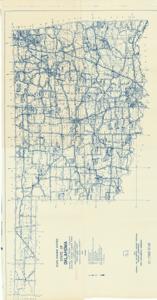 ["The document represents a map item is a topographic map of the State of Oklahoma and depicts the state's highway system. Map features the submissions of the 1947 Federal Aid Secondary Highway Program and indicates the estimated total cost and federal aid funds for each project at their site location. Topographic map (positive blueprint); 19 1/4 x 36 1/4 inches."]