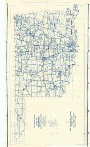 ["The document represents a map item is a topographic map of the State of Oklahoma and depicts the state's highway system. Map features the submissions of the 1946 Construction Program and indicates the estimated total cost and federal aid funds for each project at their site location. Topographic map (positive blueprint); 20 1/4 x 36 3/4 inches."]