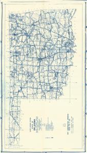 ["The document represents a map item is a topographic map of the State of Oklahoma and depicts the state's highway system. Map features the submissions of the 1947 Construction Program and indicates the estimated total cost and federal aid funds for each project at their site location. Topographic map (positive blueprint); 20 1/4 x 36 5/8 inches."]