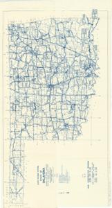 ["The document represents a map item is a topographic map of the State of Oklahoma and depicts the state's highway system. Map features the submissions of the 1946 Construction Program and indicates the estimated total cost and federal aid funds for each project at their site location. Topographic map (positive blueprint); 19 1/16 x 36 1/2 inches."]